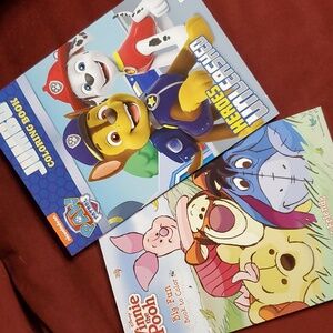 Winnie The Pooh & Paw Patrol Coloring & Activity Books